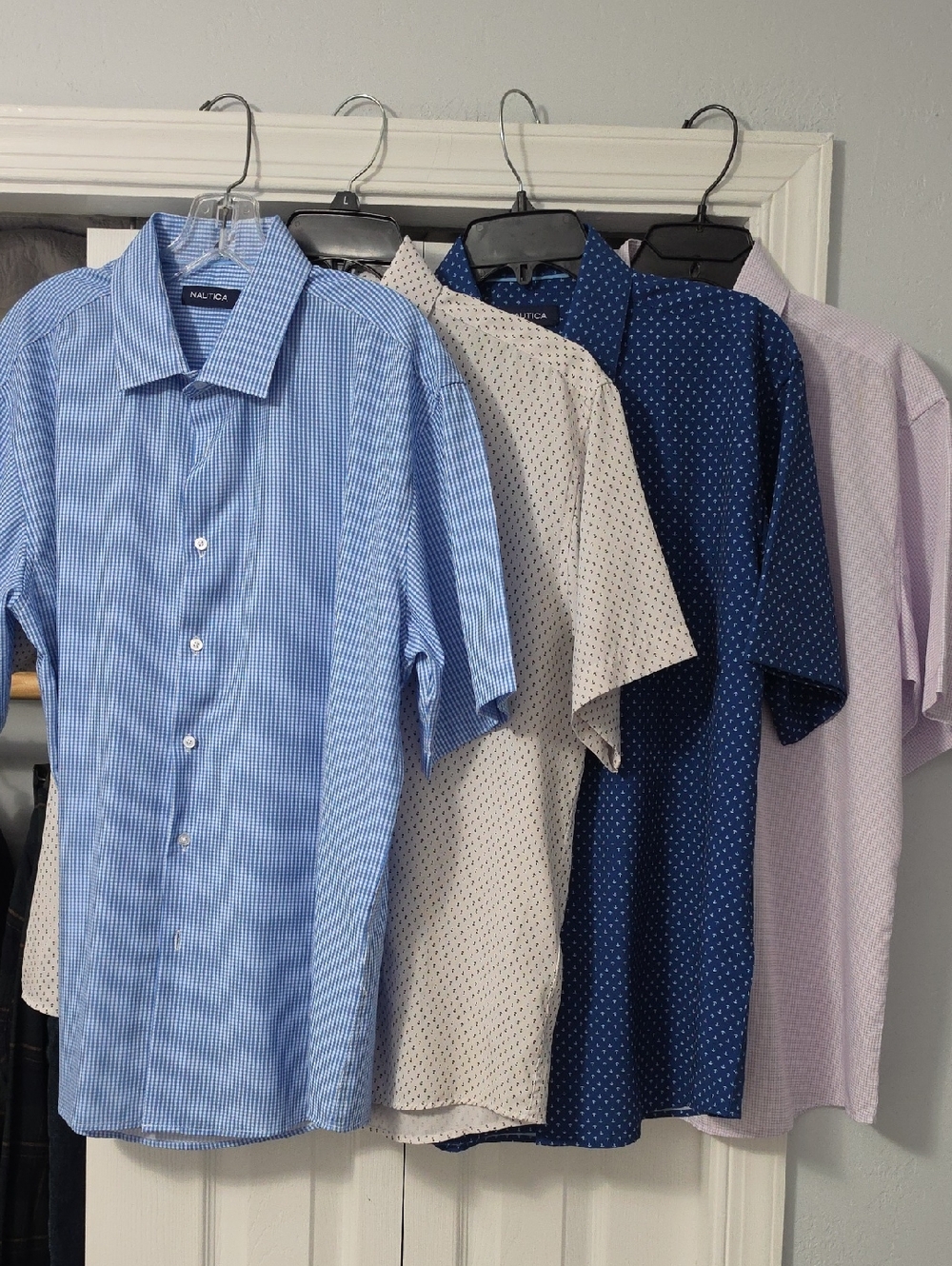 Nautica Men's Short Sleeve Button-Up Shirt - Moisture Wicking